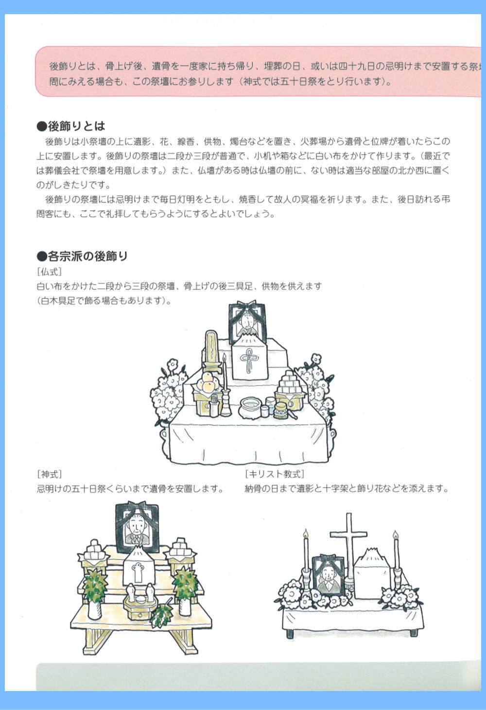 後飾りの知識